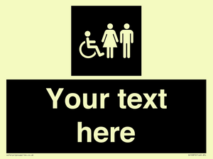 Custom information: black panel disabled female and male